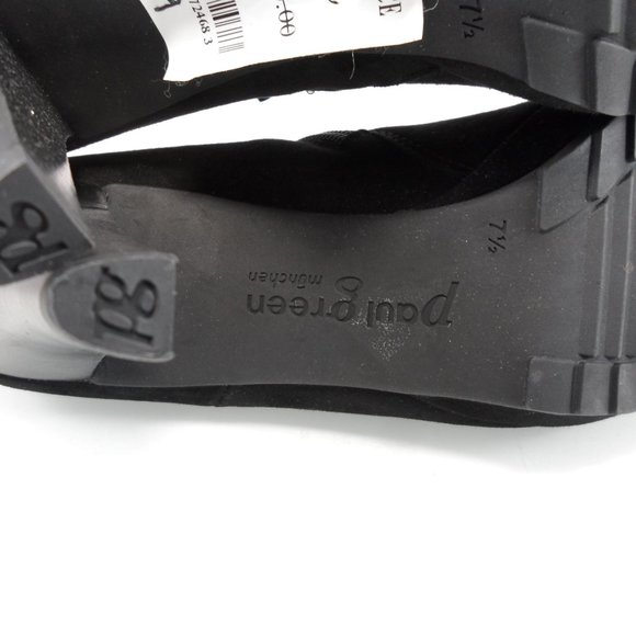 NIB$295 Paul Green Karina Suede Dress Ankle Booties Platform Heels 7.5, US 10 - Picture 9 of 10